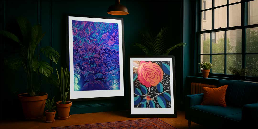 Spencer Grey with artwork